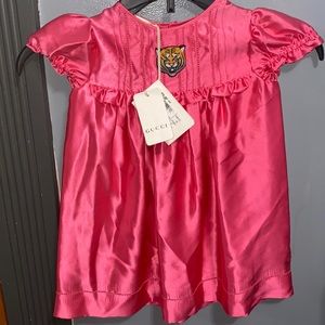 Gucci Girls Satin Dress (Brand New With Tags)